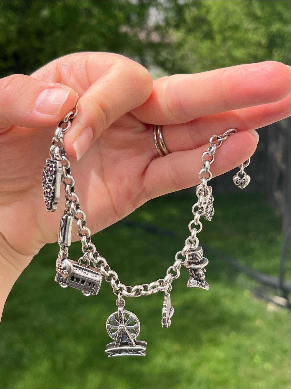 Brighton Illinois & Chicago State Charm Bracelet- 7” to 8”